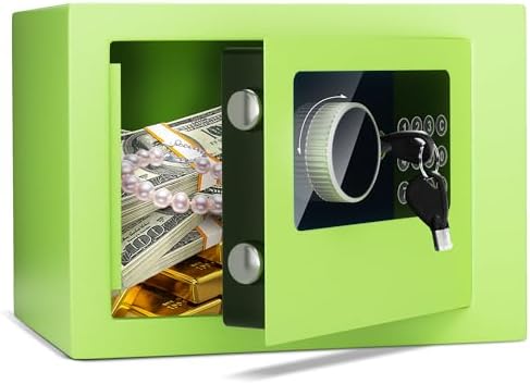 Digital Electronic Money Safe, Steel Security Lock Box with Keypa...