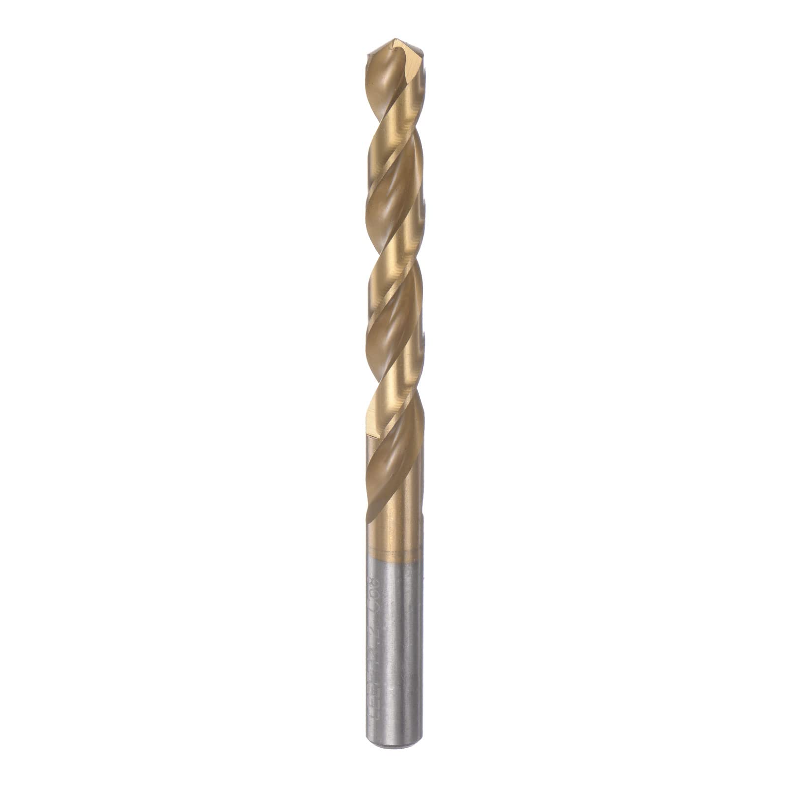 sourcing map Helicoidal Barrena 11,2mm Titanio Revestido (HSS-E) M42 Alta Velocidad Acero 8% Cobalto Recto Vástago para Inoxidable Acero Aluminio Aleación Metal