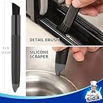 MR.SIGA Grout Cleaner Brush Set, Detail Cleaning Brush Set for Tiles, Sinks, Drains, Grout Brush for Edge, Crevice Cleaning - Image 5
