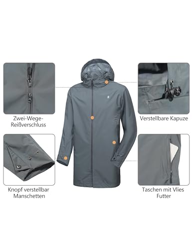 Veste de pluie homme contre le vent et l'eau veste légère pour rester au sec - 6