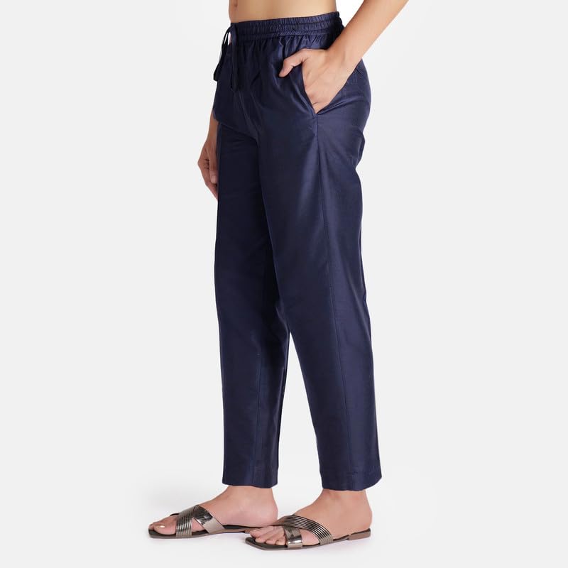 Image of Trouser Pants for Women,Stylish Trousers for Woman for Kurti Relaxed & Regular Straight fit Palazzo,Ethnic Bottom Formal Pants for Women Office wear Casual & Daily Use