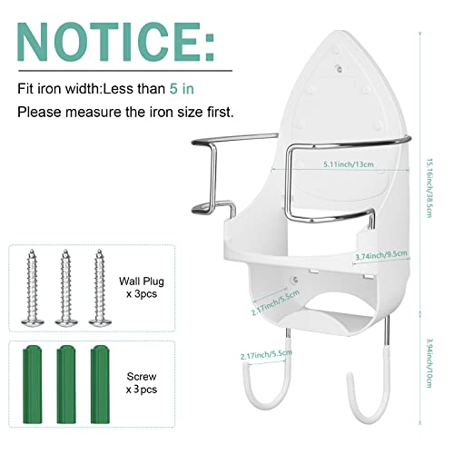 Ironing Board Hanger Wall Mount, Ironing Board Holder Organizer Wall Rack, Ironing Board Organizer, For Laundry Rooms Storage Rack Hanging Shelf Hanger White (White) #TOP4