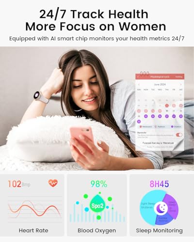 Sanorum G53 STARLIGHT Smart Watches For Women [400+Watch Faces/Calls/Female Health] For Android Phones＆ Iphone Compatible, Activity Trackers And Smart Watches For Women, Fitness Tracker Watches thumb #3