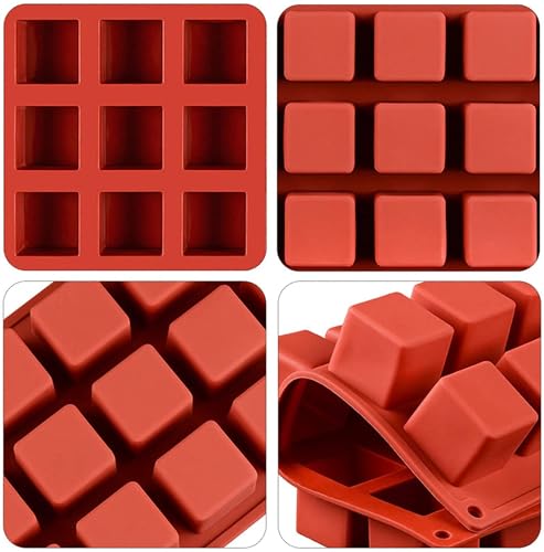 Image of 15 Cavity /Slot Square 3D Cube Silicone Cake Mold, Chocolate Mold Mousse Cupcakes Baking Tool Molds for Dessert Cheesecake Truffle Caramels Jelly Brownie Soap Icecream Popsicle Mould.