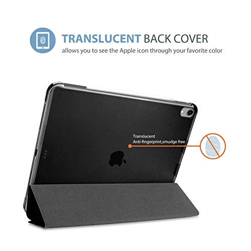 Procase Ipad Air 4 10.9” 2020 / Ipad Pro 11 2018 1St Gen Case, [Support Apple Pencil Charging] Slim Lightweight Stand Case With Translucent Frosted Back Smart Cover For Ipad 10.9 / Pro 11 2018 –Black #TOP6