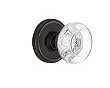 Nostalgic Warehouse Classic Rosette Round Clear Crystal Door Knob