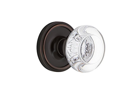 Image of Nostalgic Warehouse Classic Rosette Round Clear Crystal Door Knob