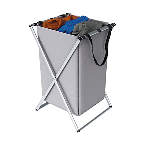 Organizador dobrável de roupas sujas com 1 compartimento, Cinza, ORG0709, Euro Home