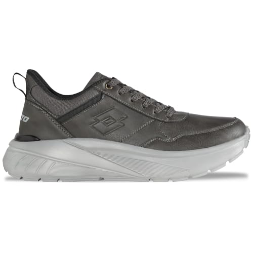 LOTTO COVERTIV Zapatillas Unisex, Color Gris y Negro, Talla 42 EU, Dk Grey Black, 42 EU