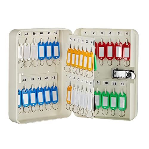 Adiroffice 48-Key Cabinet With Combination Lock And Key Tags, White (682-48-Whi-689-Pkg) (682-48-Whi-Pkg) #TOP3
