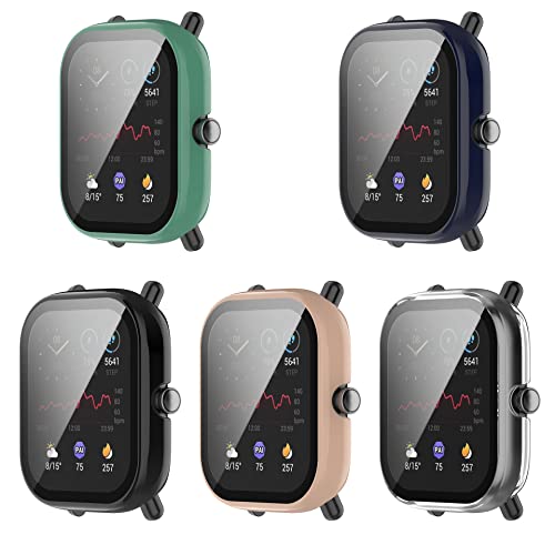 Image of Oboe Screen Protector Case Compatible with Amazfit Bip U /Bip U Pro Watch Shockproof Thin Bumper Cover Protector (Black)