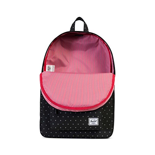 Image of Herschel Classic Backpack, Black Gridlock, Classic 24.0L