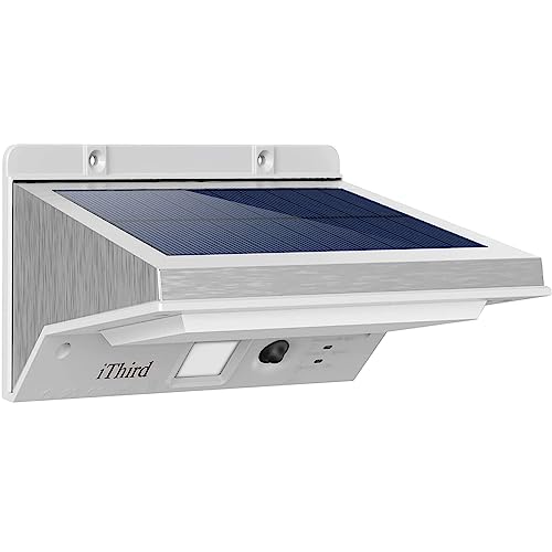 Applique solaire d'extérieur design en acier inoxydable blanc chaud iThird
