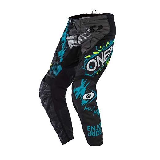 O'NEAL | Motocross-Hose | Kinder | MX Enduro | außergewöhnliche Bewegungsfreiheit, Vollständig gefüttert, Schutzpolster aus Gummi für Extra Schutz | Element Youth Pants Villain | Grau | Größe 26