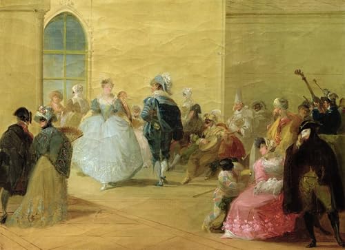 Tableau le bal masqué 60x90cm pour habiller un mur vide avec une impression d'art captivante