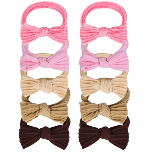 Abaodam 2 Stücke Haarbänder Mit Schleife - Dunkelbraun & Hellbraun Für Kleinkinder & Mädchen