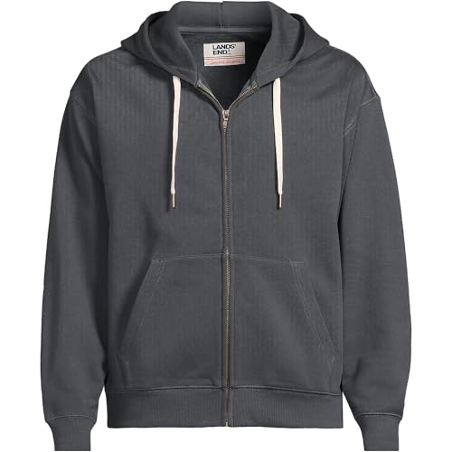 Lands' End Men's Long Sleeve French Terry Full Zip Hoodie3
