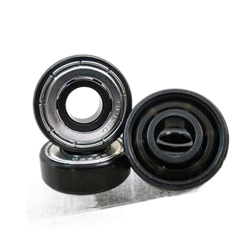 SUOFEILAIMU 16Pcs Black Ceramic 608 Bearing, 6 Balls for Inline Speed Skates Bearings