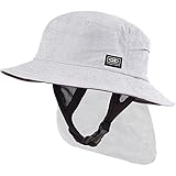 Ocean & Earth Men's Indo Stiff Peak White Marble Bucket Surf Hat - Medium/23.23'