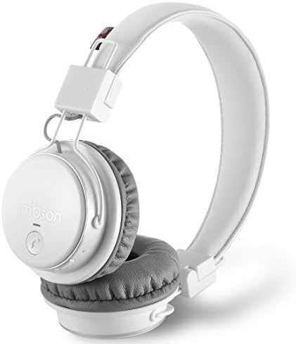 Bluetooth Headphones Over Ear Hi-Fi Stereo,Support SD Card FM Radio,APP to Control Wireless Headset with Mic for Children Adults PC/Cell Phones(White)