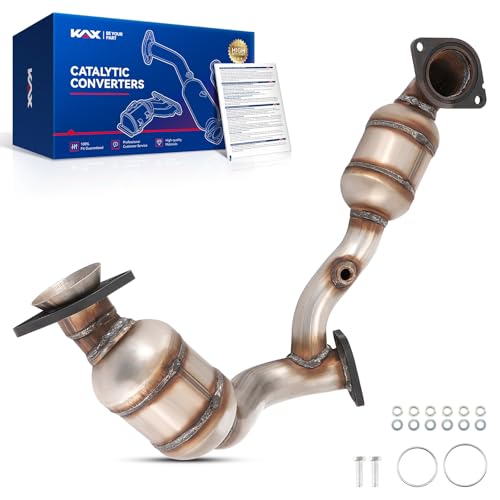 KAX Front Catalytic Converter Compatible with Taurus 3.0L 2000-2007, Sable 3.0L 2000-2005 - Replace# 50336, 754184, 642696 Direct-Fit Stainless Steel (EPA Compliant)