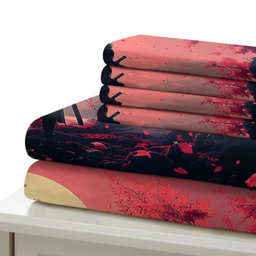 Housse de couette samouraï avec zip caché pour literie sans pli