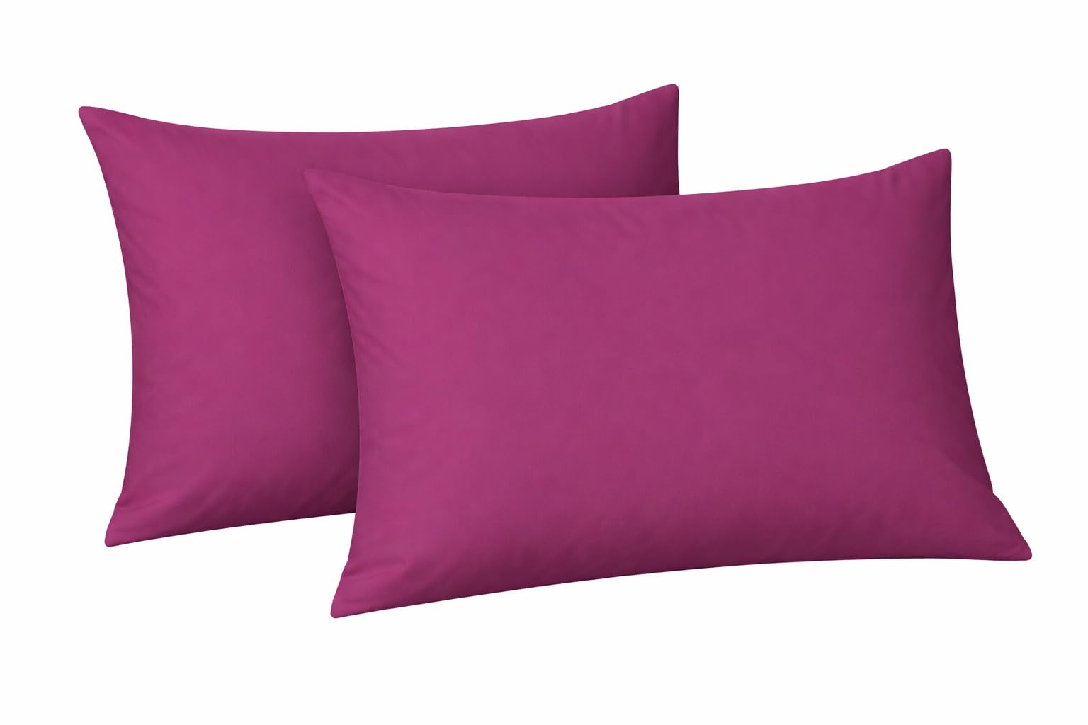 Plain dyed polycotton Housewife pair of pillowcases, Available in 20 (Fuschia)