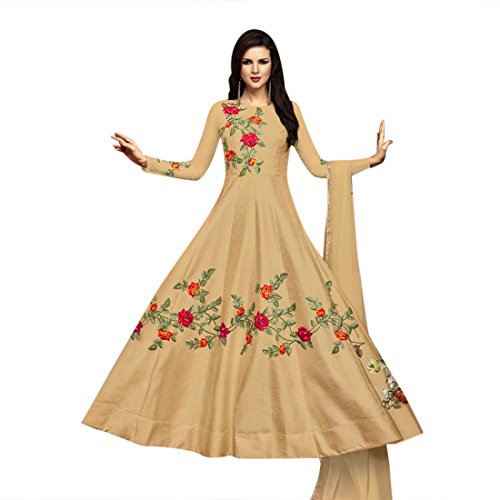 Costume Salwar Kameez de créateur, longue robe de sol indienne majestueuse