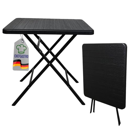 CHEFGASTRO Balkontisch klappbar 78x78cm Gartentisch wetterfest 4...