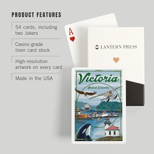 Baraja de 52 cartas tamaño póker Victoria British Columbia miniatura 3