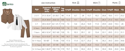 Image of LOLANTA 4Pcs Boys Formal Suit, Kids Tuxedo Vest for Wedding Birthday Party Dress Suits with Shirt and Tie for 3-13 Years