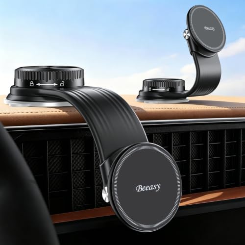 Beeasy Soporte Móvil Coche MagSafe con Brazo Flexible y Ventosa de Vacío