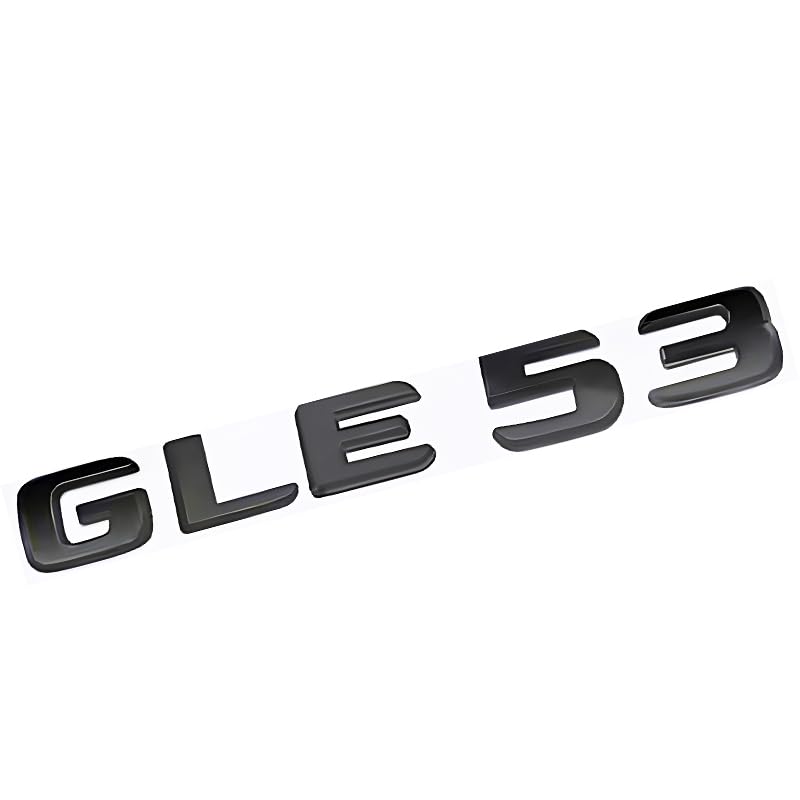 Image of GLE53 Emblem Decal Car Numbers Letters Decal Plating Badge 3D Metal Style Fit for GLE53 Car Model Black