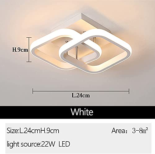 Iralan Modern Led Ceiling Light Flush Mount Light Fixtures, 22W Adjustable Color Temperature (3000K/4000K/6500K) Ceiling Lights For Bedroom, Hallway, Cloakroom, Toilet(White) #TOP3