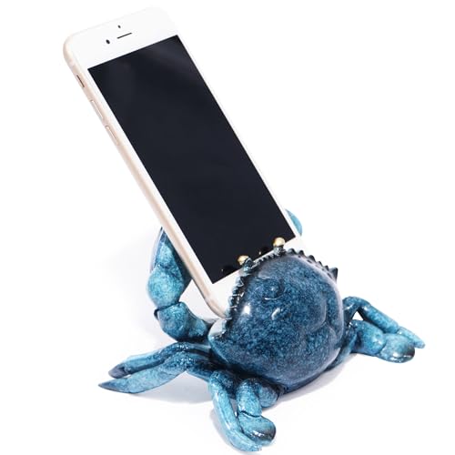 Figurines de crabe marin décoratives pour smartphone sur table de bureau