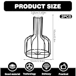 Schwarze Blumenvase mit Metallrahmen 2 Stück, Klares Glas, Reagenzglas, dekorativ, Kleine Knospenvasen, Geschenke für Hochzeitsdekoration Tischblumendekoration, Innendekoration Wohnzimmerdekoration – Bild 2