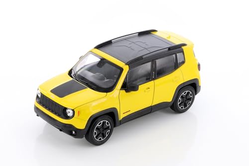Renegade Trailhawk SUV a escala 1:24 amarillo miniatura 4