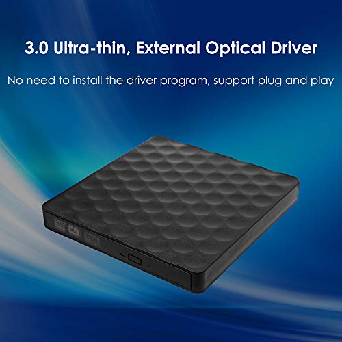 Docooler USB 3.0 Portátil Ultra Fino Unidade Ótica Externa Bandeja de CD ODD Caddy Burner Leitor 5Gb
