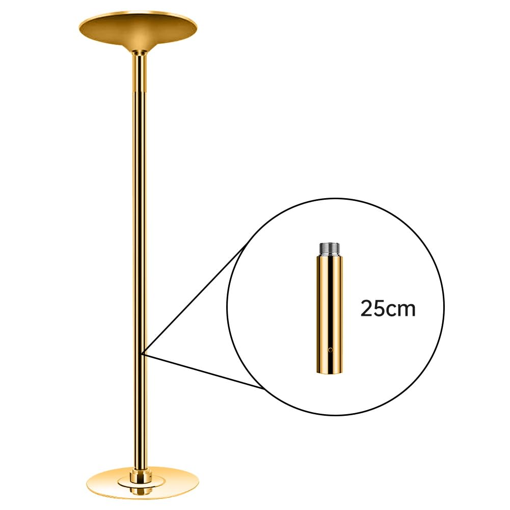 Roluck Pole Dance - Accessori per asta da ballo, diametro 45 mm, accessorio professionale per asta da ballo, asta dorata (25 cm)