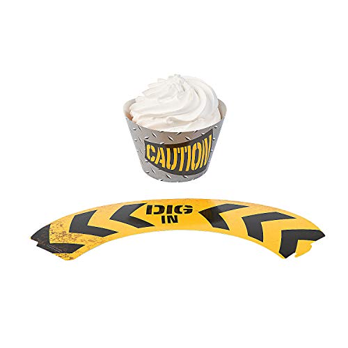Construction Zone Cupcake Collar Wrappers | 24 Pcs.