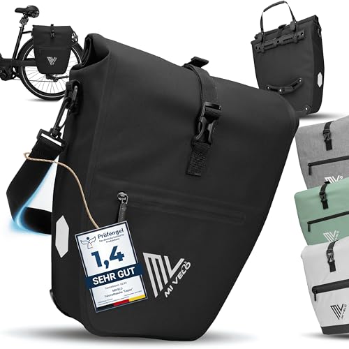 MIVELO 2in1 Fahrradtasche Gepäckträgertasche wasserdicht 100% PVC frei + Laptopfach + Schultergurt...