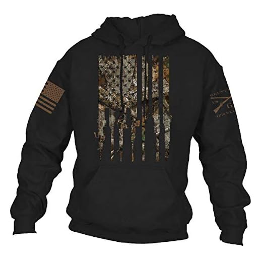 Grunt Style Realtree Edge - Rifle Flag Hoodie (Black,XXX-Large)