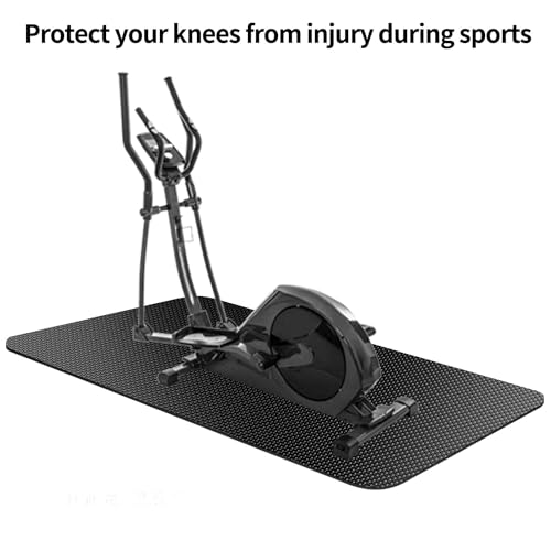 Treadmill Mat,Bike Mat Compatible with Peloton Bike Elliptical Treadmill,Folding Pad Exercise Equipment Under Exercise Trainer Pad for Stationary Indoor Spin