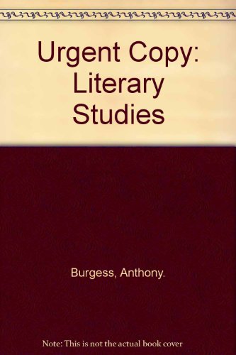 Urgent copy;: Literary studies, B0006BZ8LY Book Cover