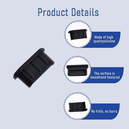 Image of 5 PCS Mini-HDMI Port Anti-dust Plugs, Silicone Covers Caps Stoppers, Port Protector for TV Computer Digital Socket Printer, 0.39 x 0.1 (LxW)