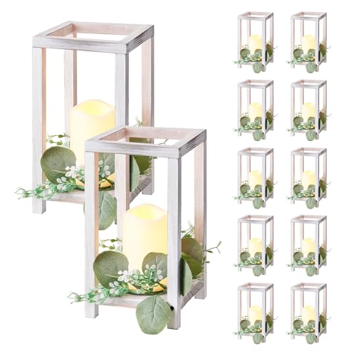 VEVOR 12 Set/36 Pcs Wooden Wedding Lantern...