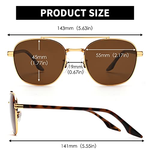 Image of JIM HALO Retro Square Aviator Sunglasses Premium Glass Lens Flat Metal Eyewear Men Women