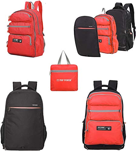 🔥 Cashback up to 70% Top Power 8061 22+20L Convertible Carry-on Travel Backpack with Laptop Compartment-Black/red