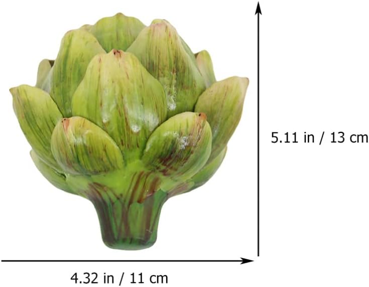Operitacx 2pcs Large Artificial Artichoke Decorations Lifelike Plastic Vegetable Ornaments for Kitchen Decor Home Display and Restaurant Decoration