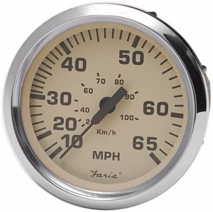 Faria - Velocímetro de barco SE9806B  65 MPH Euro 3 14 pulgadas